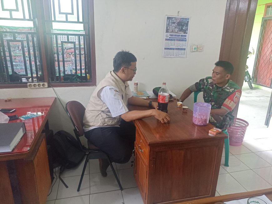 Babinsa Koramil 16/Pejawaran Komsos dan Silaturahmi ke Kantor Pertanian