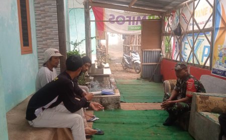 Babinsa Koramil 16/Pejawaran Komsos Dengan Kelompok Tani Tunas Bersemi