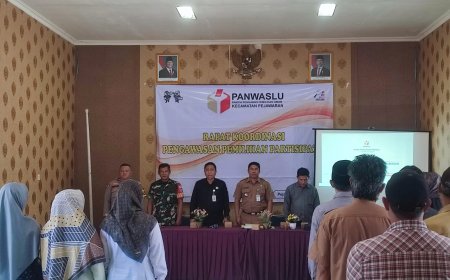 Babinsa Koramil 16/Pejawaran Hadiri Sosialisasi Pengawasan Pemilihan Partisipatif di Kecamatan Pejawaran
